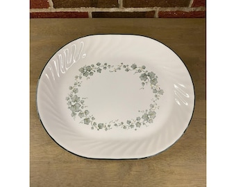 Bandeja ovalada Corelle Callaway Green Ivy para servir, 31 x 25,4 cm (12 1/4" x 10"), fabricada en EE. UU.