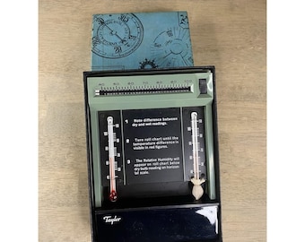 Taylor Hygrometer Model 5535 LNIB Luftfeuchtigkeit messen Vintage
