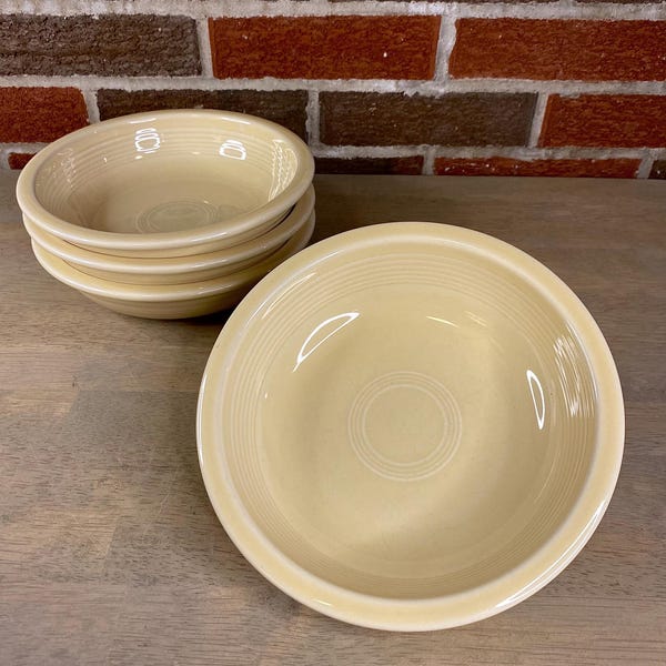 Fiesta Fiestaware Ivory Soup Serving Bowl  8 1/4”  x 2 1/4" Lot Of 4