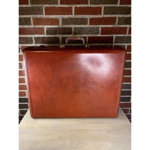 Vintage Samsonite Suitcase by Shwayder Bros. Leather Hard Shell Travel Case 4937