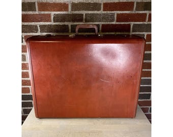 Valise Samsonite vintage par Shwayder Bros., étui de voyage rigide en cuir 4937