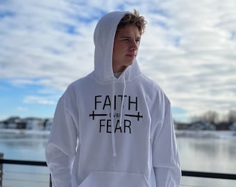 Faith over Fear Hoodie, Christian Hoodie, Christian Apparel, Faith Hoodie, Jesus Hoodie, Faith Hoodie, Religious Hoodie