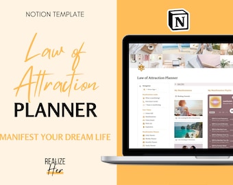 引き寄せの法則プランナー Notion テンプレート 引き寄せの法則ジャーナル マニフェスト デジタルプランナー マニフェストジャーナル 簡単なマニフェスト