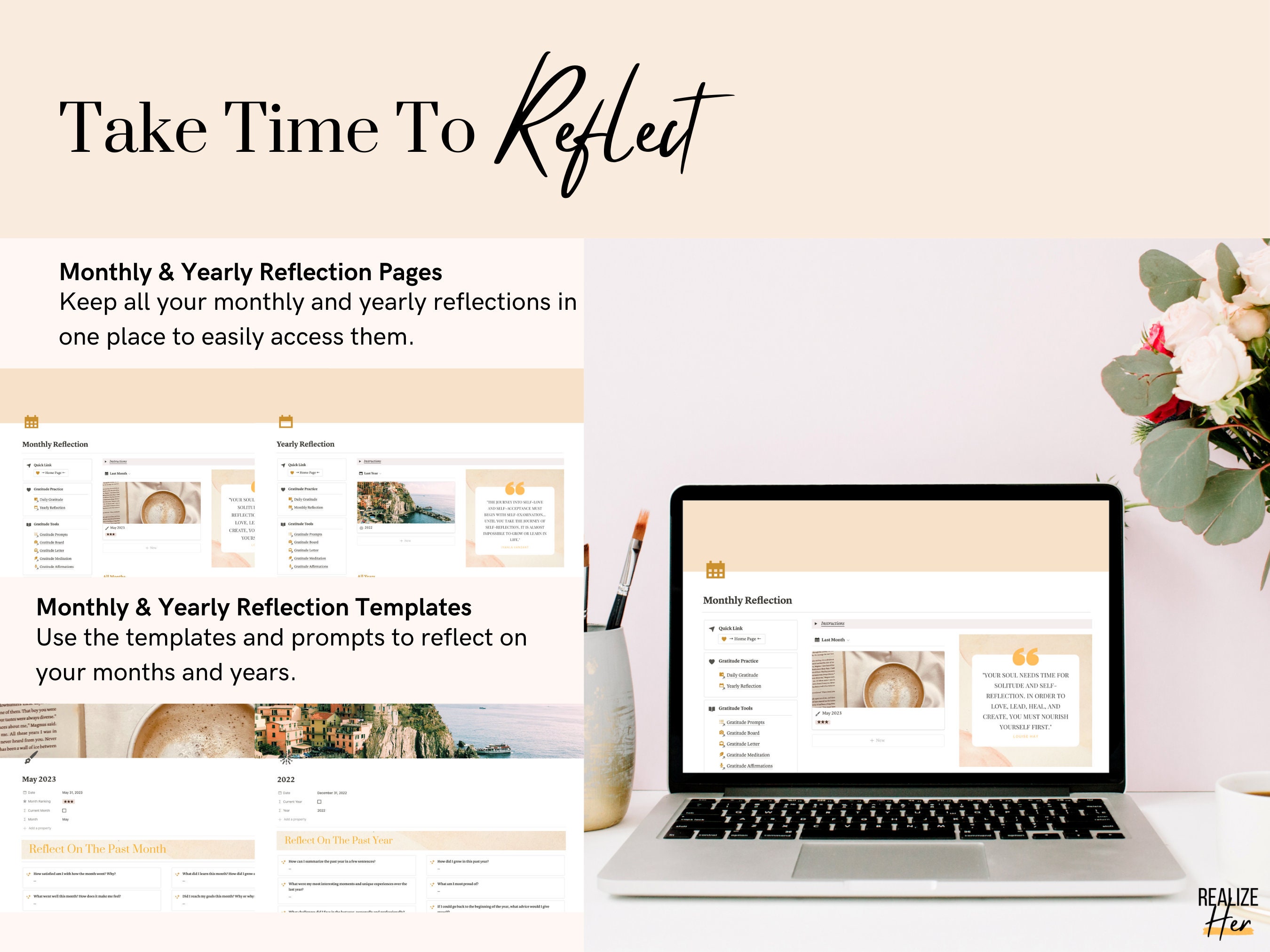 Notion Gratitude Journal Digital Gratitude Planner Notion Template Non ...
