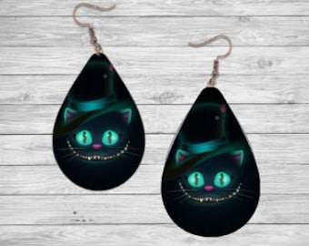 Chesire Cat Earrings or Necklace: Variety of Styles