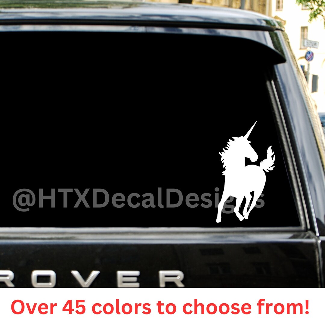 Unicorn Vinyl Decal Unicorn Car Decal Tumber Decal Laptop Vinyl Custom Decal Holographic Vinyl