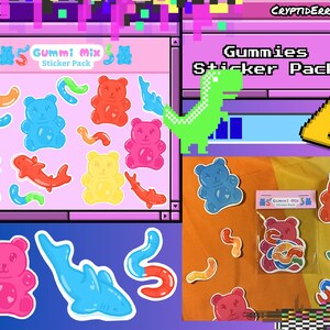 Gummi Worm - Gummi Bear Sticker Pack