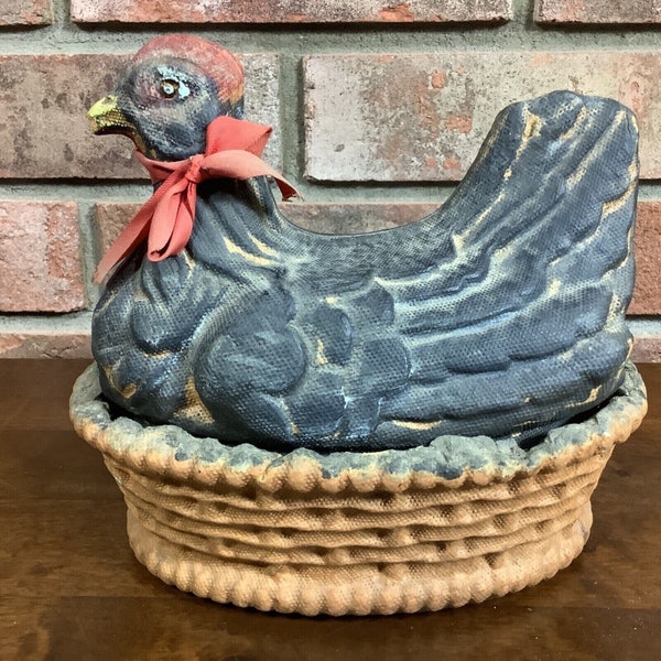 Paper Mache Chickens Etsy