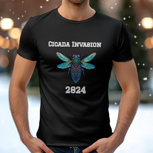 Cicada Invasion 2024 T-Shirt, Funny Bug Lover Tee, Entomology Enthusiast Gift, Quirky Insect Shirt, Unique Graphic Tee, funny tshirt