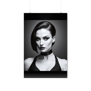 AI Monochrome Fine Art Magic: Unleashing the Essence of AI-Generated Black and White Premium Fine Art - Matte Vertical Posters - All formats