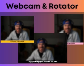 Minimal Webcam Overlay with Event Rotator for Twitch Streamers | StreamElements OBS
