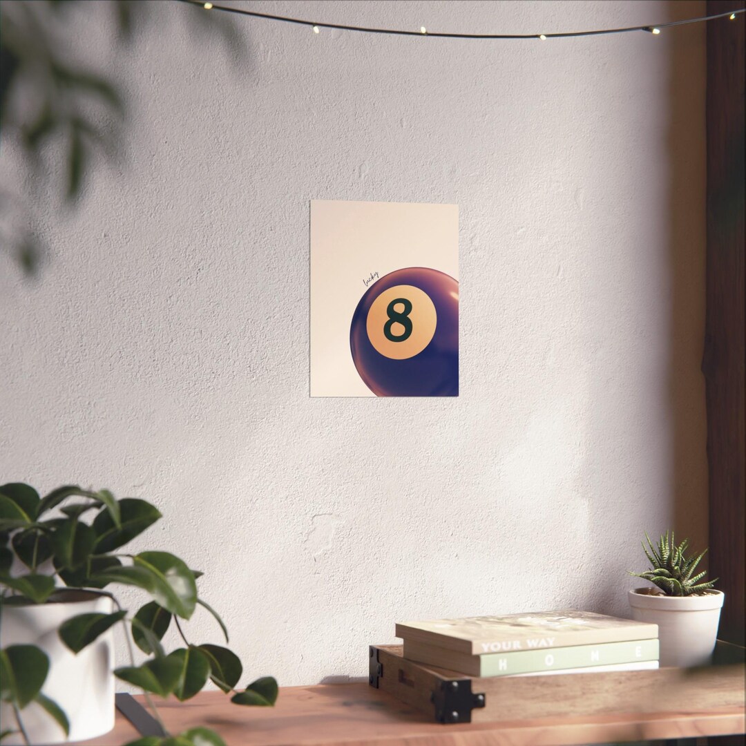 Vintage 8 Ball Poster, Wall Art Print, Retro Pool Room Decor, Billiards ...