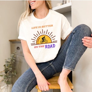 Cycling T-shirt, Shirt for Cyclists, Cycling Gift Shirt for People Who Like To Cycle, Cute Cycling Shirt, Biking Shirt, Casual Cycling Shirt