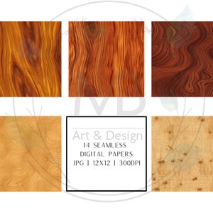 WOOD GRAIN | Seamless Pattern | Printable Digital Paper | Instant ...