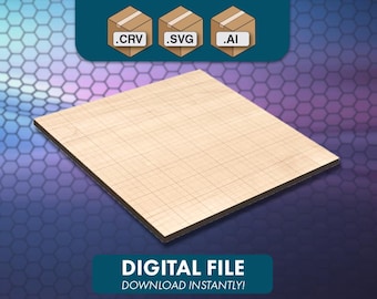 CNC Waste board Grid Pattern - 1" Square 32"x32" Layout for Onefinity Woodworker & Other CNC Machines | Digital Download