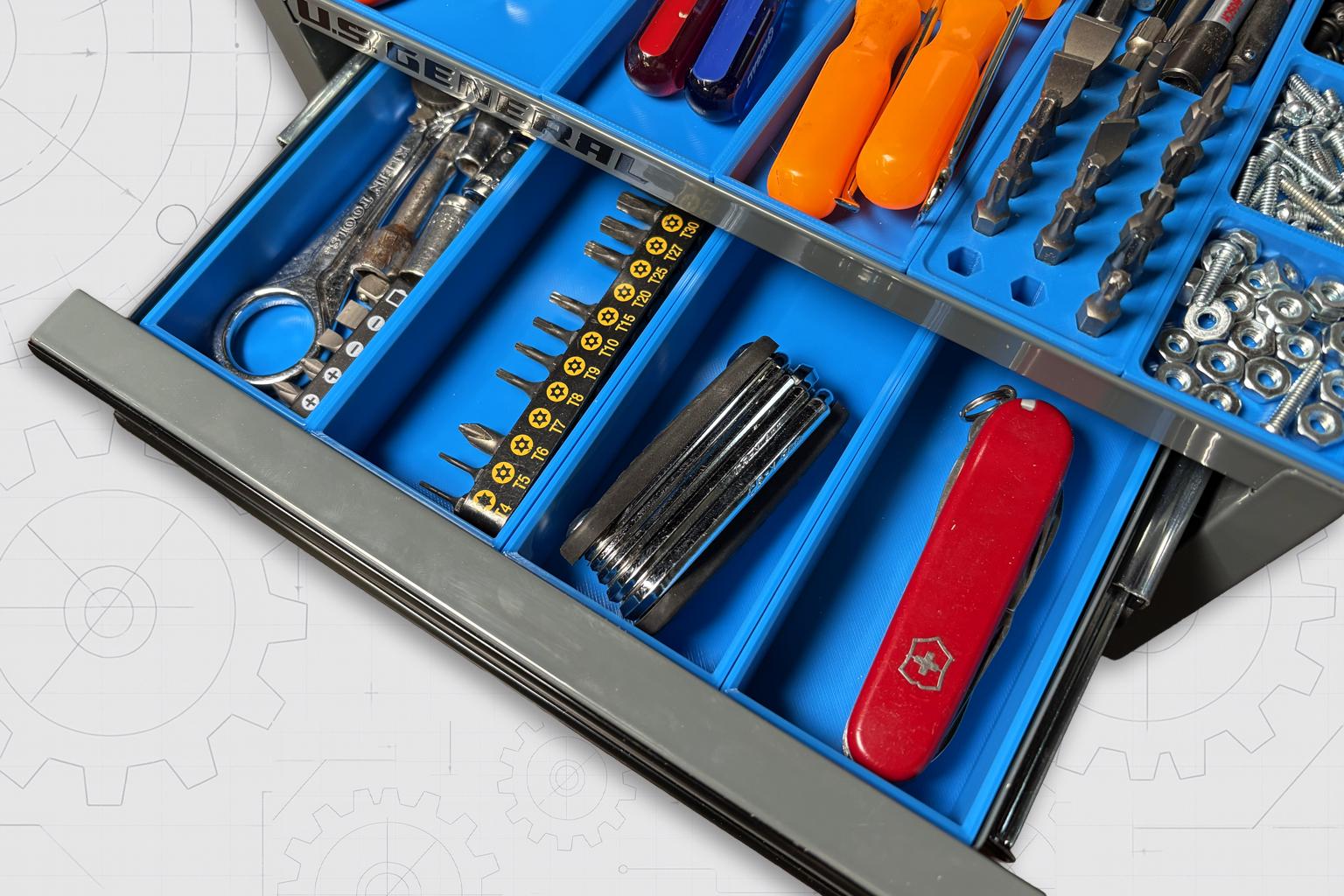 Mini Toolbox Organizer Inserts | Modular 3D Printed Bit & Hardware ...