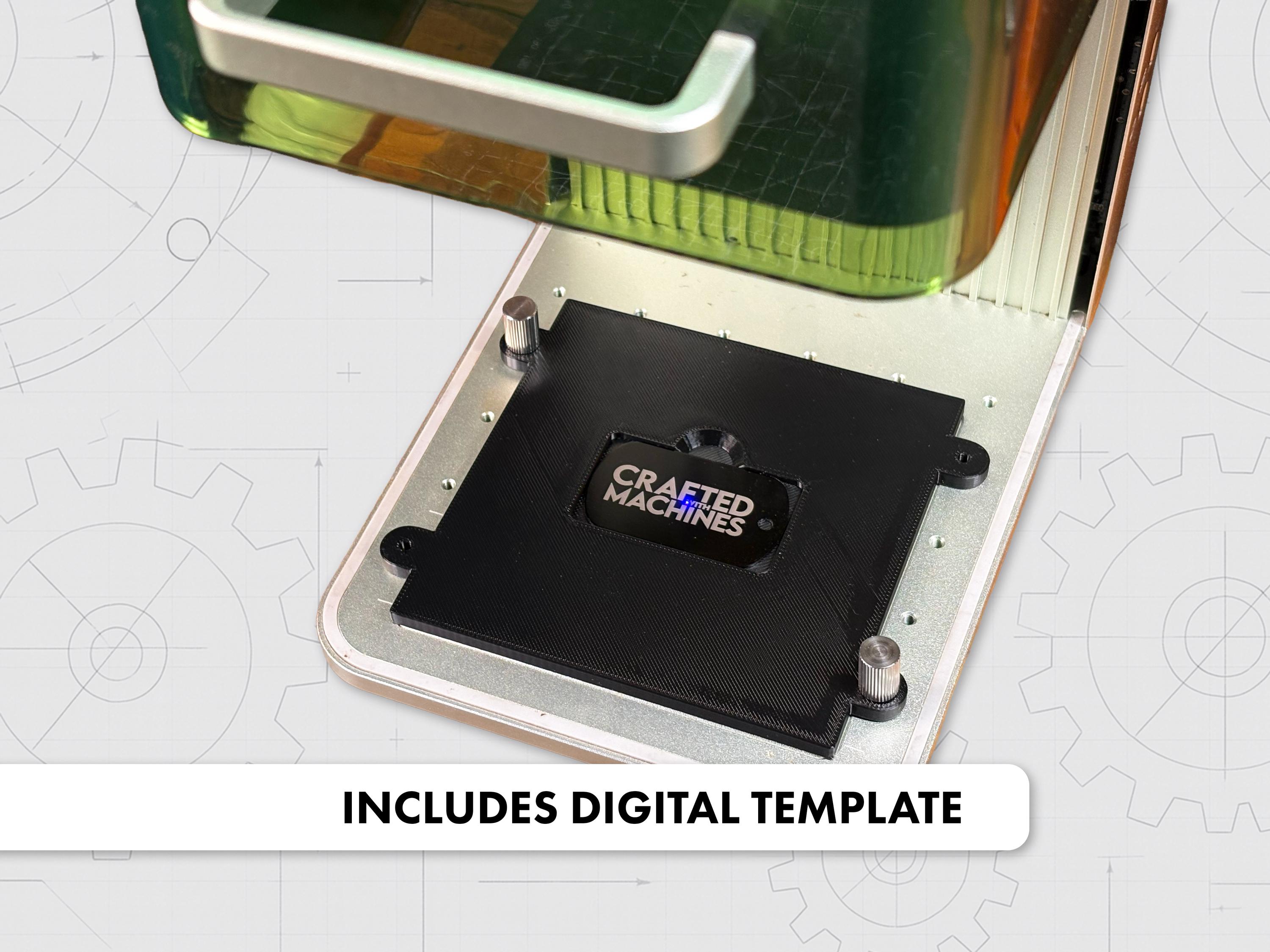 Dog Tag Engraving Jig for xTool F1 - Includes xTool Creative Space Template