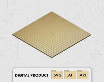 CNC Waste Board Grid – 24" x 24", 1" Square Pattern (Digital Download)