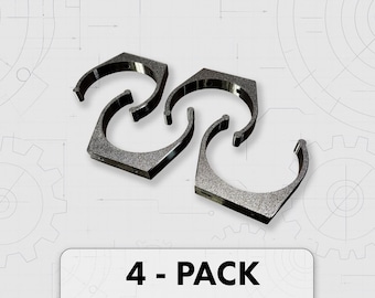 4-Pack Dust Collection Hose Clips — 4" or 4.5"