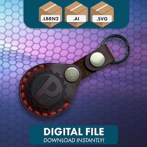 Personalize & Protect: DIY Leather AirTag Holder - Digital File for laser cutting