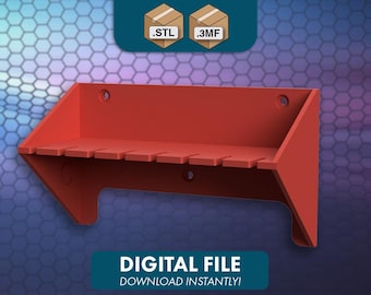 3D Printable Wall Clamp Rack: Holds 8 Clamps (Digital Download)