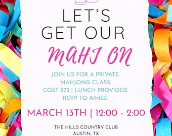 Mahjong Party Invitation