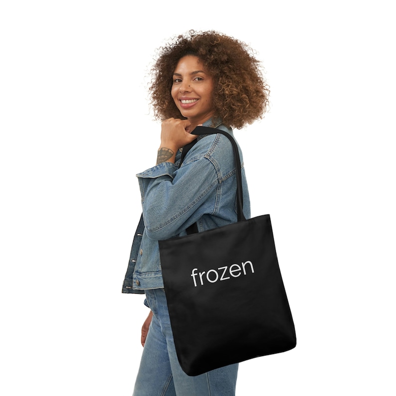 Reusable Grocery Bag - "Frozen" | Customized Grocery Bags | Large, Durable Bags | Canvas Washable Shopping Bag | Cute, Stylish Shopping Bag image 2