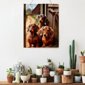 Country Dachshund Digital Print