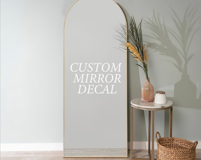 Custom White Vinyl Wedding Mirror Decal, Wedding Sign, Mirror