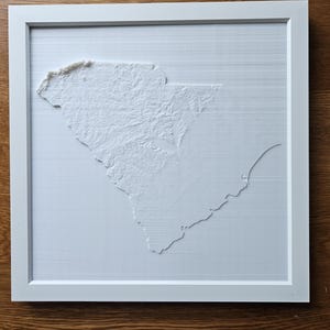 South Carolina 3D Topography