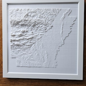 Topographie 3D de l'Arkansas