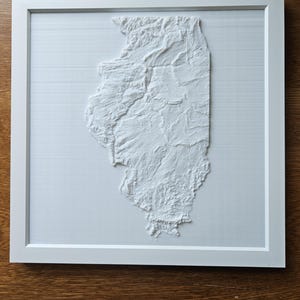 3D Topographie von Illinois