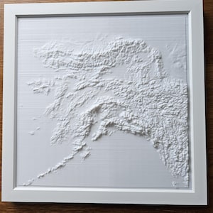 3D Map Alaska Topography
