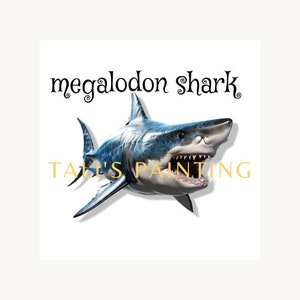 Megalodon Shark Digital PNG File