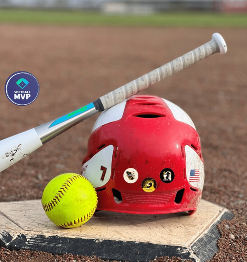 80 Softball Helmet Sticker Water Bottle Decals Bat Stickers Unique