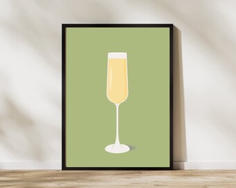 Modern Mimoso Printable Wall Art / Cocktail Lover's Decor / Download digitale per Home Bar / Instant Print / Bar Cart Art