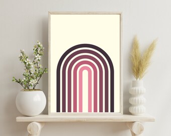 Boho Chic Art - Decorazione murale astratta colorata per la casa moderna - Download istantaneo Boho Art Print per soggiorno, camera da letto o ufficio