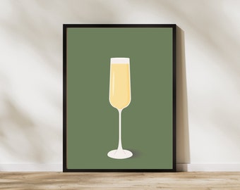 Modern Mimoso Printable Wall Art / Cocktail Lover's Decor / Download digitale per Home Bar Art / Instant Print / Bar Cart Art