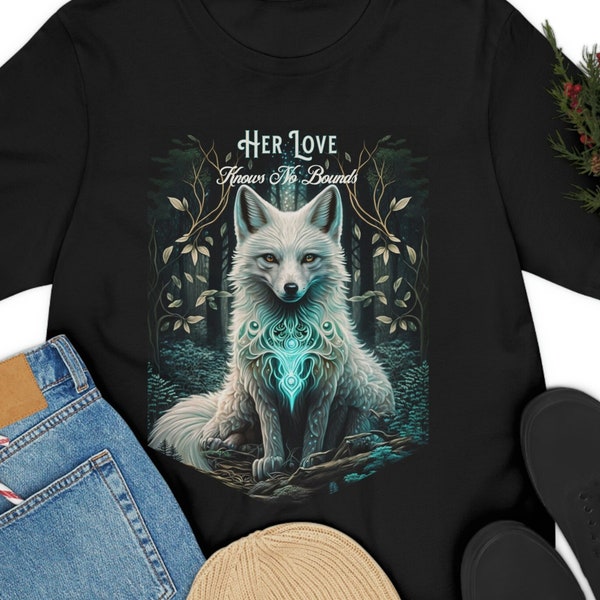 Arctic Fox-Her Love Knows No Bounds Unisex Jersey Short Sleeve Tee, Mother's Day gift