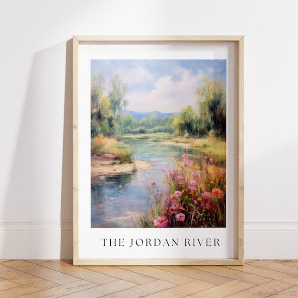 christian decor catholic decor christian print catholic print jesus art scripture art the jordan river baptism gift nursery bible print