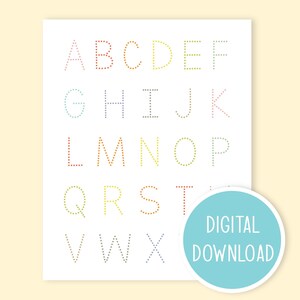 Alphabet Trace | Letter Tracing | Alphabet Poster | Printable Homeschool Activity | Preschool Chart | Teaching Letters | Classroom Poster