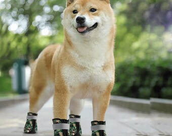 Pet Dog Boot Socks, Non Slip Dog Socks, Camouflage Dog Designer Pup Boot Sock, Casual Puppy Socks, Dipped Dog Socks