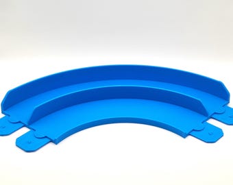 Doppia pista con curva a 90 gradi / Compatibile con le macchinine e le piste Hot Wheels e Matchbox