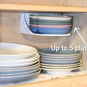 Kids Plate Cabinet Storage Rack