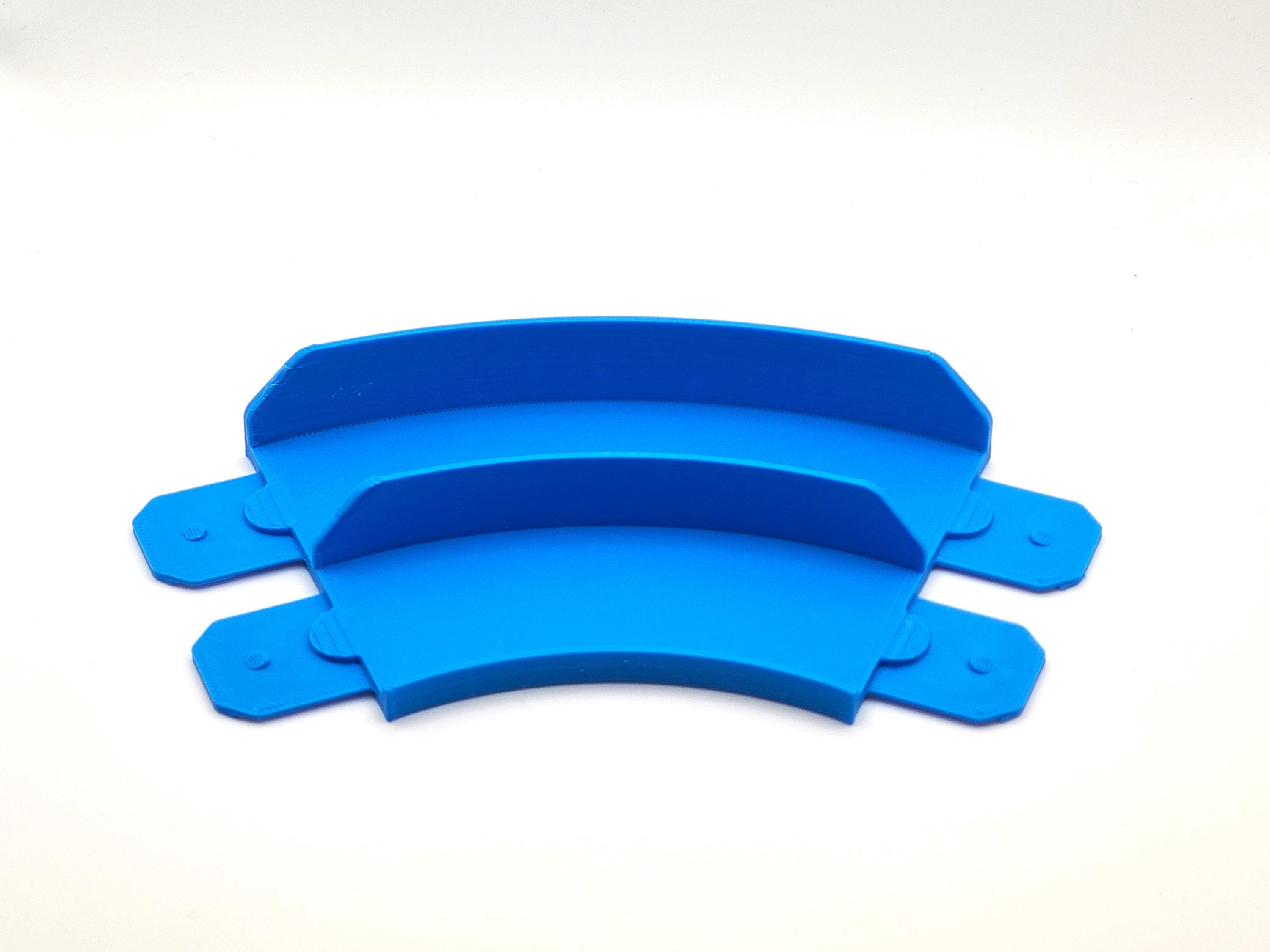 Doppia pista con curva a 45 gradi / compatibile con le macchinine e le piste Hot Wheels e Matchbox