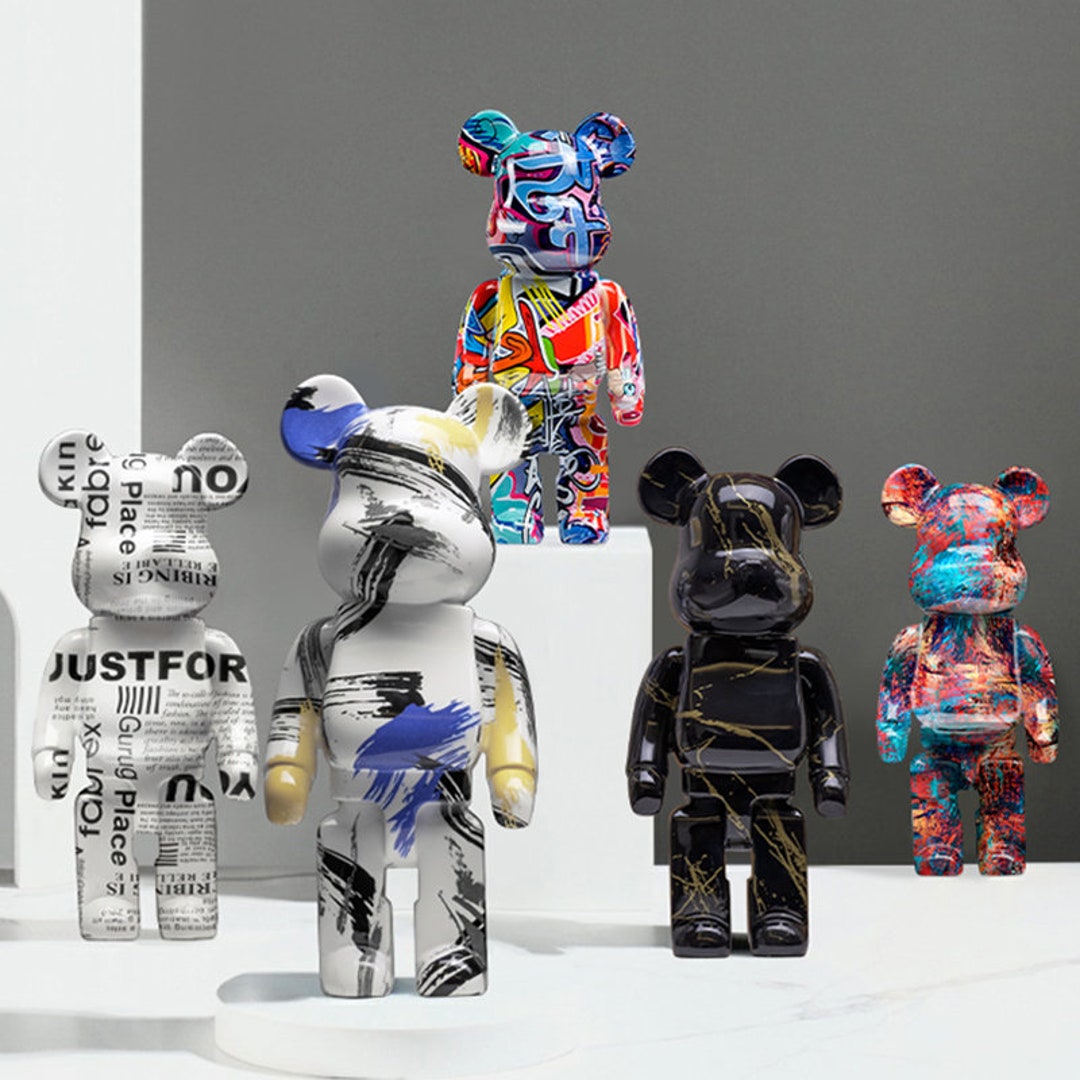 Resin Bearbrick Bear Statues and Figure Ornaments Living Etsy UK