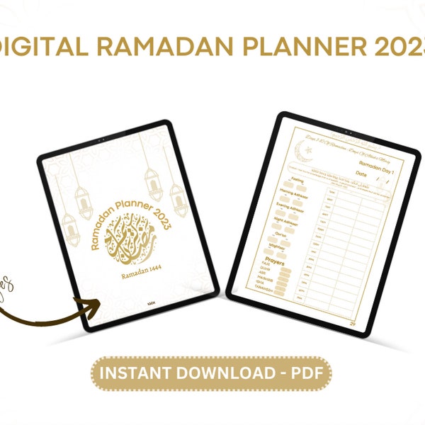 Digital Ramadan Planner 2023 - Instant Download PDF