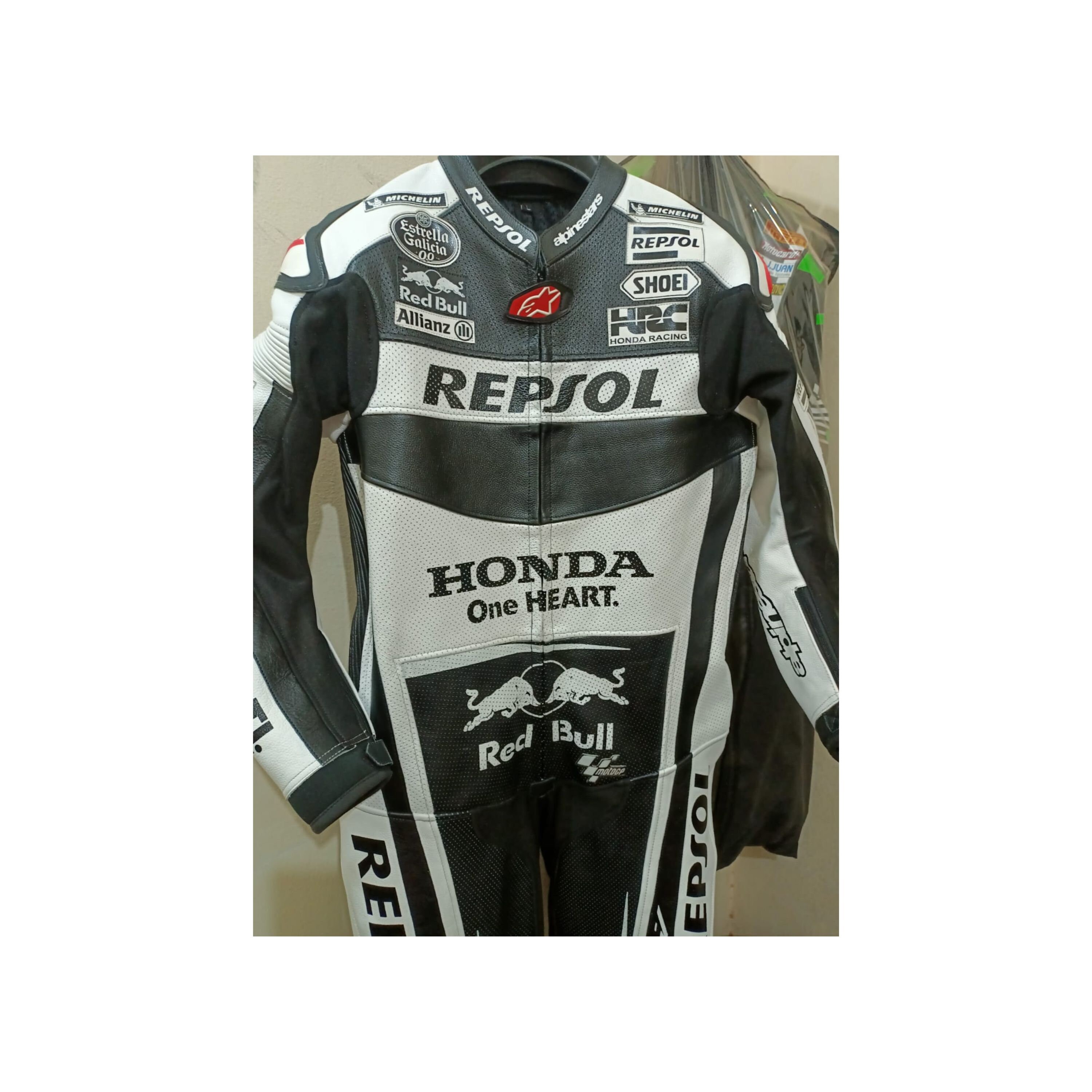 Marquez Honda Repsol Suit Motorbike Racing Suit Real Leather Etsy