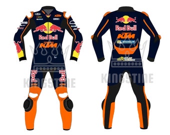 Redbull Ktm Brad Binder Blue Leather MOTOGP Track Racing Suit PortugueseGP Racing Suit regalo personalizado para ciclistas