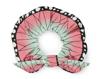 Demon Slayer Gift For Anime Fan Nezuko Hair Scrunchie Zenitsu Shinobu Gift For Her Demon Slayer Merch Hashira Gift Shinobu Insect Hashira